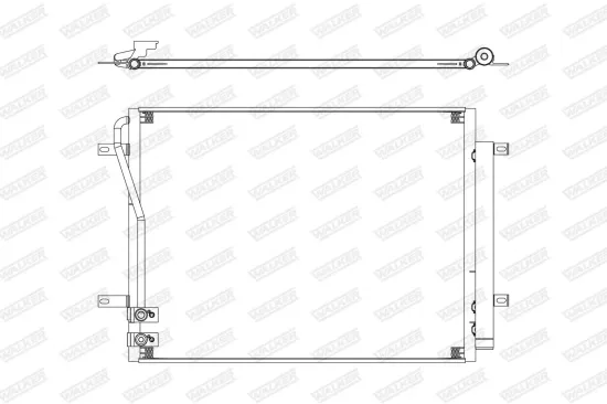Kondensator, Klimaanlage WALKER WCD00423 Bild Kondensator, Klimaanlage WALKER WCD00423