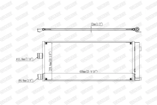 Kondensator, Klimaanlage WALKER WCD00425 Bild Kondensator, Klimaanlage WALKER WCD00425