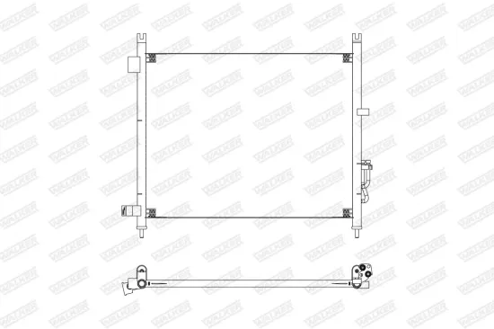 Kondensator, Klimaanlage WALKER WCD00429 Bild Kondensator, Klimaanlage WALKER WCD00429