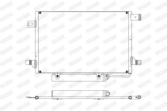 Kondensator, Klimaanlage WALKER WCD00431 Bild Kondensator, Klimaanlage WALKER WCD00431