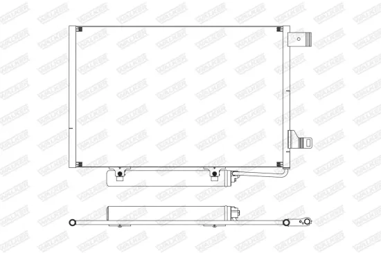 Kondensator, Klimaanlage WALKER WCD00432 Bild Kondensator, Klimaanlage WALKER WCD00432