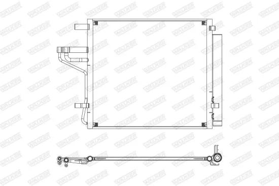 Kondensator, Klimaanlage WALKER WCD00433 Bild Kondensator, Klimaanlage WALKER WCD00433