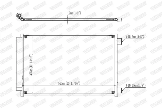 Kondensator, Klimaanlage WALKER WCD00437 Bild Kondensator, Klimaanlage WALKER WCD00437
