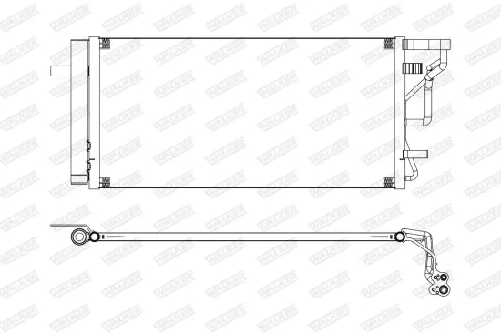Kondensator, Klimaanlage WALKER WCD00438 Bild Kondensator, Klimaanlage WALKER WCD00438