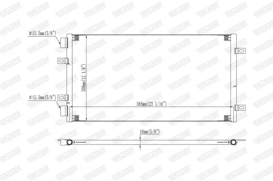 Kondensator, Klimaanlage WALKER WCD00442 Bild Kondensator, Klimaanlage WALKER WCD00442