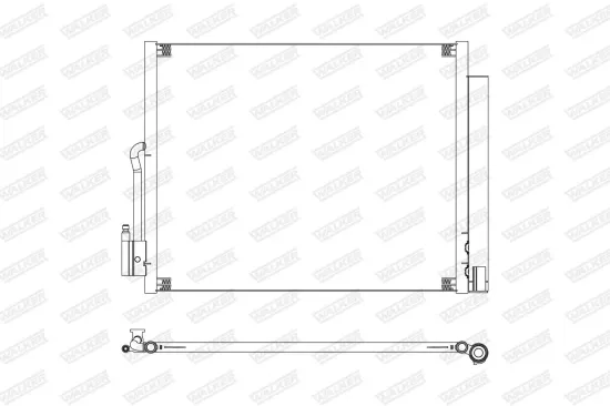 Kondensator, Klimaanlage WALKER WCD00444 Bild Kondensator, Klimaanlage WALKER WCD00444