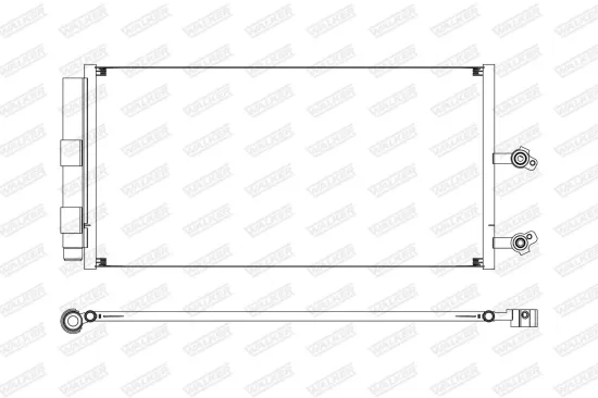 Kondensator, Klimaanlage WALKER WCD00447 Bild Kondensator, Klimaanlage WALKER WCD00447