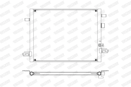 Kondensator, Klimaanlage WALKER WCD00448 Bild Kondensator, Klimaanlage WALKER WCD00448