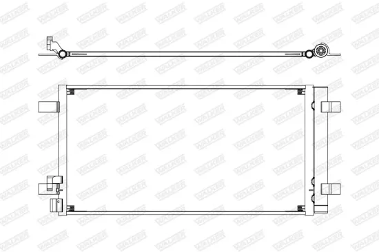 Kondensator, Klimaanlage WALKER WCD00452 Bild Kondensator, Klimaanlage WALKER WCD00452