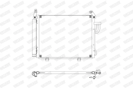 Kondensator, Klimaanlage WALKER WCD00453 Bild Kondensator, Klimaanlage WALKER WCD00453