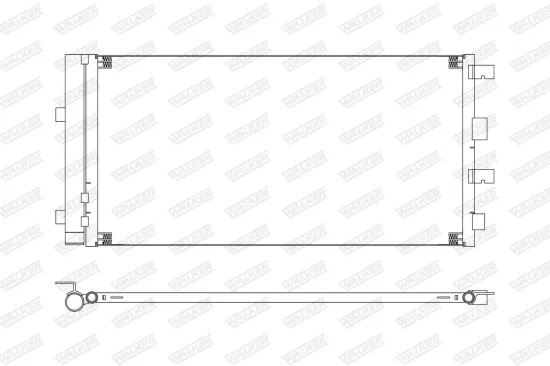 Kondensator, Klimaanlage WALKER WCD00456 Bild Kondensator, Klimaanlage WALKER WCD00456