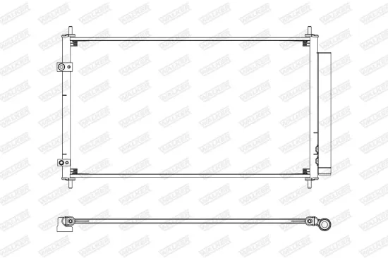 Kondensator, Klimaanlage WALKER WCD00462 Bild Kondensator, Klimaanlage WALKER WCD00462