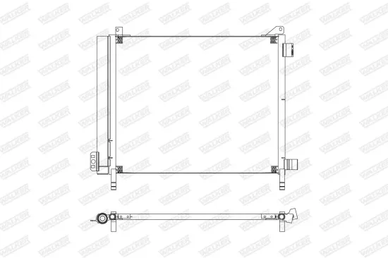 Kondensator, Klimaanlage WALKER WCD00463 Bild Kondensator, Klimaanlage WALKER WCD00463