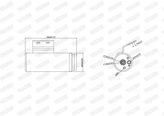 Dichtung, Abgasrohr hinten Mitte vorne WALKER 80571 Bild Dichtung, Abgasrohr hinten Mitte vorne WALKER 80571
