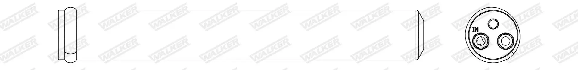 Dichtung, Abgasrohr hinten Mitte vorne WALKER 80586