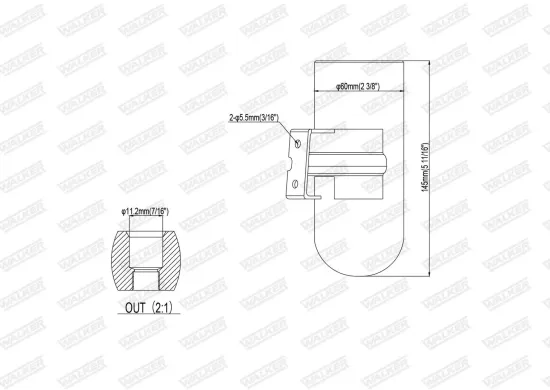 Halter, Abgasanlage WALKER 80485 Bild Halter, Abgasanlage WALKER 80485