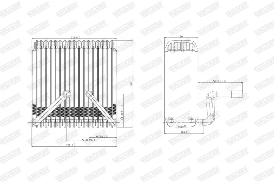Verdampfer, Klimaanlage WALKER WEV00009 Bild Verdampfer, Klimaanlage WALKER WEV00009