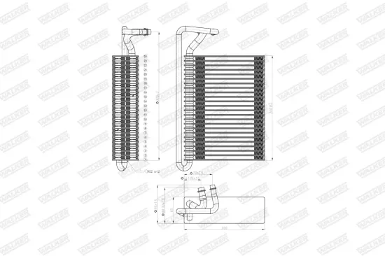 Verdampfer, Klimaanlage WALKER WEV00022 Bild Verdampfer, Klimaanlage WALKER WEV00022