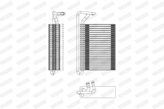 Verdampfer, Klimaanlage WALKER WEV00022 Bild Verdampfer, Klimaanlage WALKER WEV00022