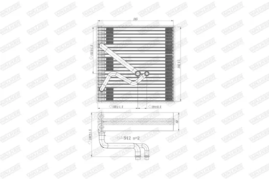 Verdampfer, Klimaanlage WALKER WEV00028 Bild Verdampfer, Klimaanlage WALKER WEV00028