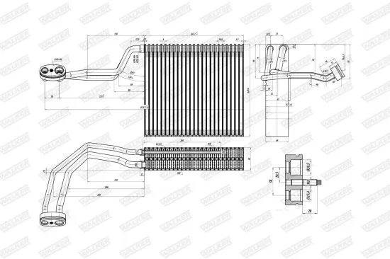 Verdampfer, Klimaanlage WALKER WEV00036 Bild Verdampfer, Klimaanlage WALKER WEV00036