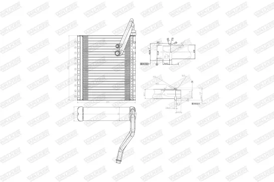 Verdampfer, Klimaanlage WALKER WEV00039 Bild Verdampfer, Klimaanlage WALKER WEV00039