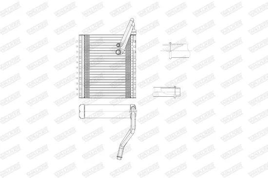 Verdampfer, Klimaanlage WALKER WEV00039 Bild Verdampfer, Klimaanlage WALKER WEV00039