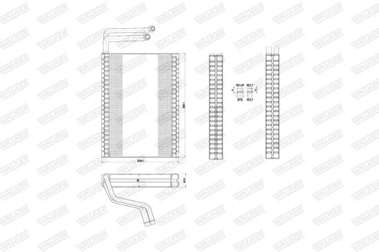 Verdampfer, Klimaanlage WALKER WEV00053 Bild Verdampfer, Klimaanlage WALKER WEV00053