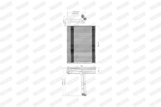Verdampfer, Klimaanlage WALKER WEV00056 Bild Verdampfer, Klimaanlage WALKER WEV00056