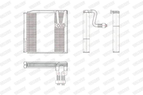 Verdampfer, Klimaanlage WALKER WEV00057 Bild Verdampfer, Klimaanlage WALKER WEV00057