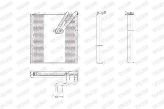 Verdampfer, Klimaanlage WALKER WEV00065 Bild Verdampfer, Klimaanlage WALKER WEV00065