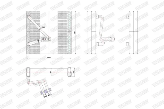 Verdampfer, Klimaanlage WALKER WEV00066 Bild Verdampfer, Klimaanlage WALKER WEV00066