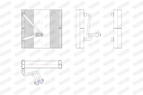 Verdampfer, Klimaanlage WALKER WEV00066 Bild Verdampfer, Klimaanlage WALKER WEV00066