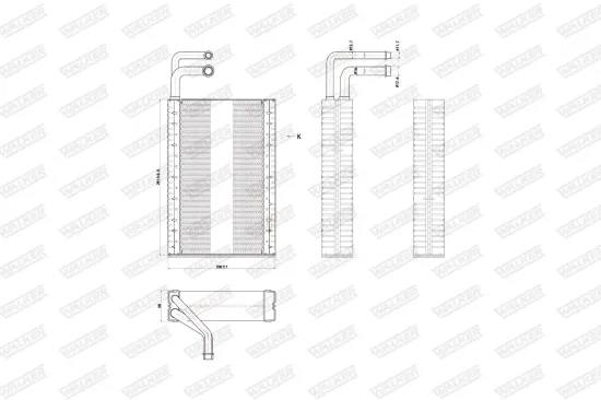 Verdampfer, Klimaanlage WALKER WEV00071 Bild Verdampfer, Klimaanlage WALKER WEV00071