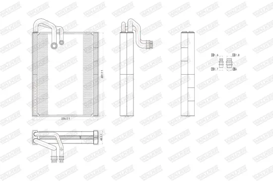 Verdampfer, Klimaanlage WALKER WEV00074 Bild Verdampfer, Klimaanlage WALKER WEV00074