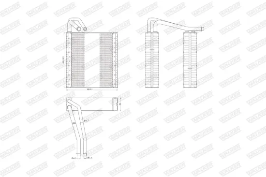 Verdampfer, Klimaanlage WALKER WEV00083 Bild Verdampfer, Klimaanlage WALKER WEV00083
