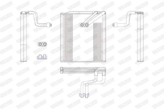 Verdampfer, Klimaanlage WALKER WEV00087 Bild Verdampfer, Klimaanlage WALKER WEV00087