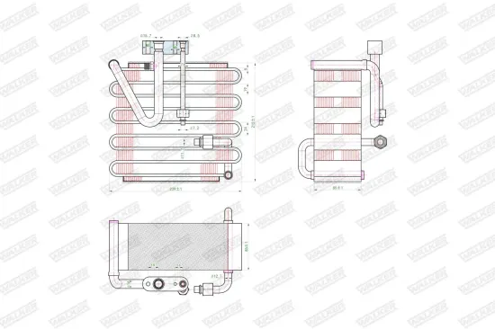 Dichtung, Abgasrohr hinten Mitte vorne WALKER 80767 Bild Dichtung, Abgasrohr hinten Mitte vorne WALKER 80767