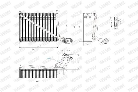 Verdampfer, Klimaanlage WALKER WEV00096 Bild Verdampfer, Klimaanlage WALKER WEV00096