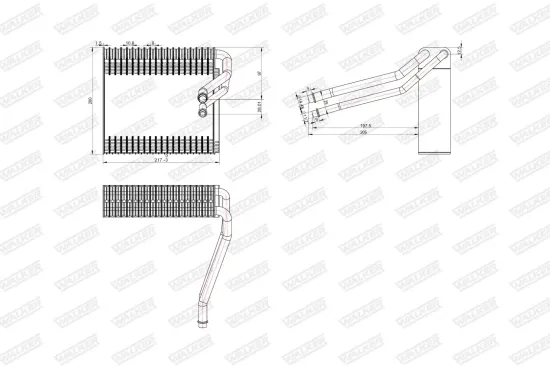 Verdampfer, Klimaanlage WALKER WEV00100 Bild Verdampfer, Klimaanlage WALKER WEV00100