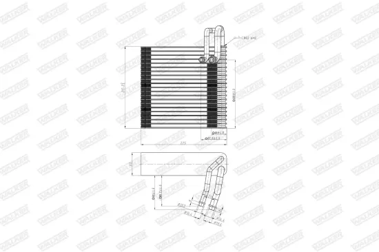 Verdampfer, Klimaanlage WALKER WEV00102 Bild Verdampfer, Klimaanlage WALKER WEV00102