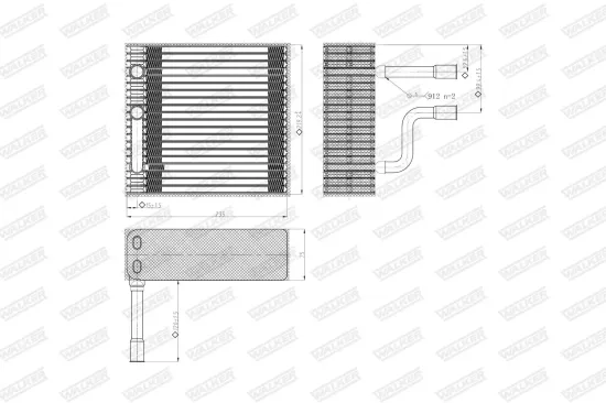 Verdampfer, Klimaanlage WALKER WEV00105 Bild Verdampfer, Klimaanlage WALKER WEV00105
