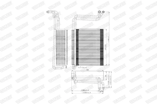 Verdampfer, Klimaanlage WALKER WEV00114 Bild Verdampfer, Klimaanlage WALKER WEV00114