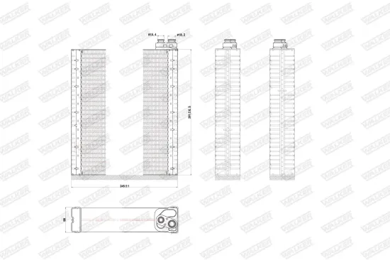 Verdampfer, Klimaanlage WALKER WEV00124 Bild Verdampfer, Klimaanlage WALKER WEV00124