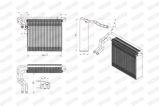 Verdampfer, Klimaanlage WALKER WEV00132 Bild Verdampfer, Klimaanlage WALKER WEV00132