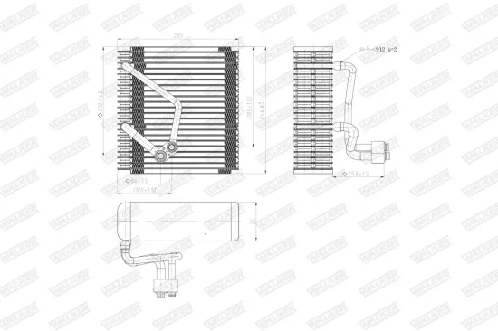 Verdampfer, Klimaanlage WALKER WEV00136 Bild Verdampfer, Klimaanlage WALKER WEV00136