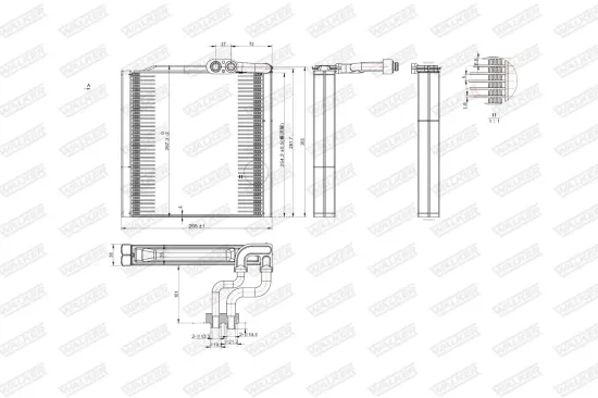 Verdampfer, Klimaanlage WALKER WEV00146 Bild Verdampfer, Klimaanlage WALKER WEV00146