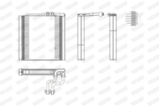 Verdampfer, Klimaanlage WALKER WEV00146 Bild Verdampfer, Klimaanlage WALKER WEV00146