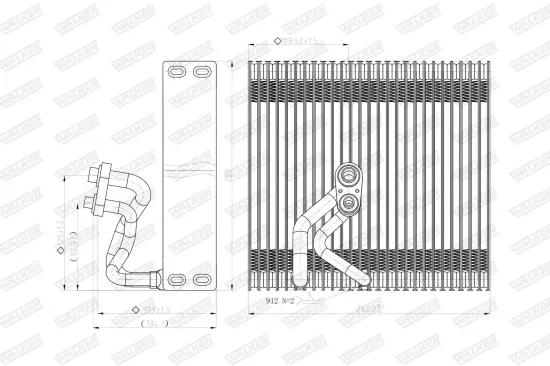 Verdampfer, Klimaanlage WALKER WEV00148 Bild Verdampfer, Klimaanlage WALKER WEV00148