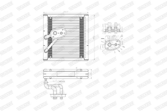 Verdampfer, Klimaanlage WALKER WEV00149 Bild Verdampfer, Klimaanlage WALKER WEV00149